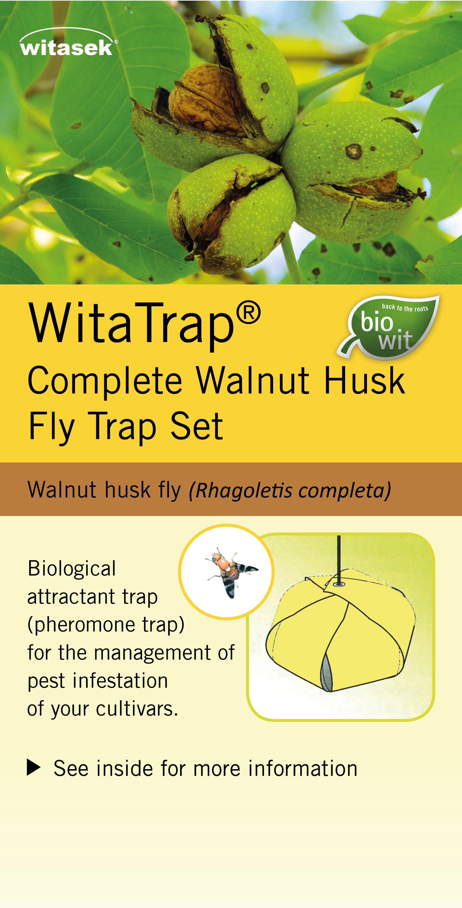 WitaTrap Cpmplete Walnut Husk Fly Trap Set