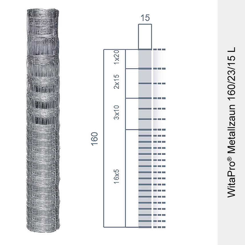 WitaPro Metal fence 200 cm  x 50 lfm -