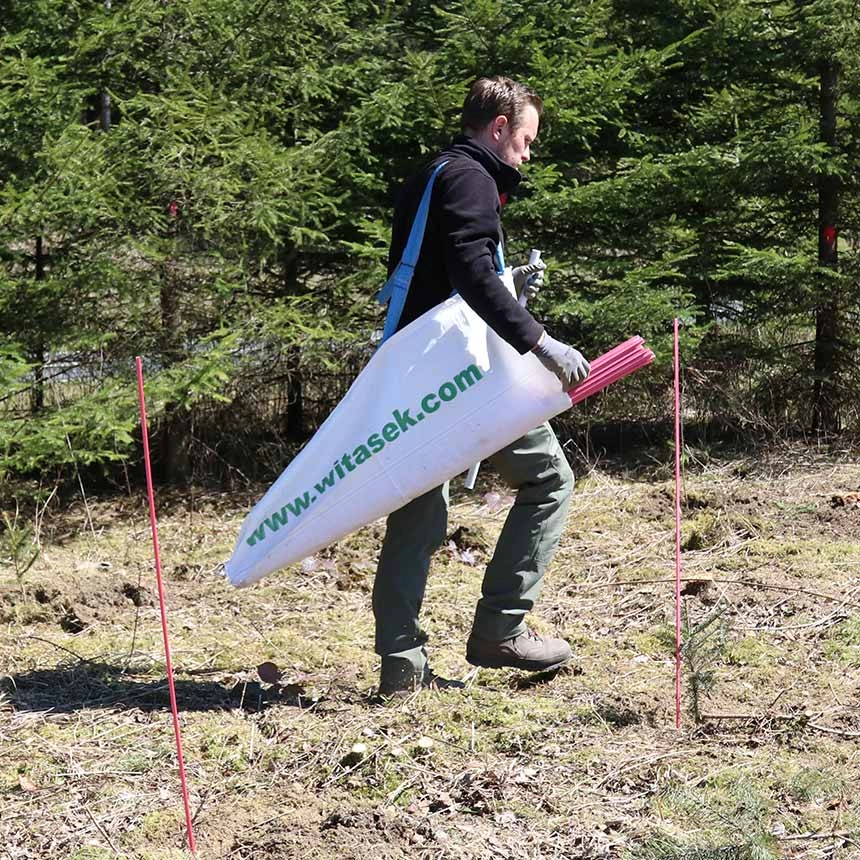 Carrying bag with fibreglass rods Carrying bag with fibreglass rods