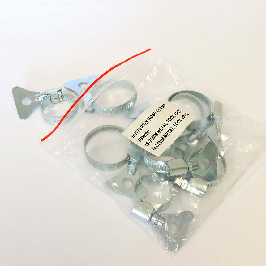 Schlauchklemmen-Set 9 Stk. - zwei Größen