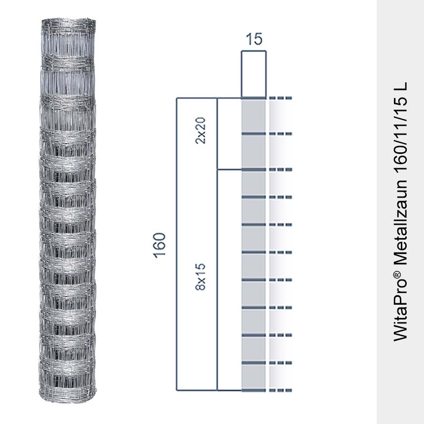 WitaPro Metal fence 200 cm  x 50 lfm -