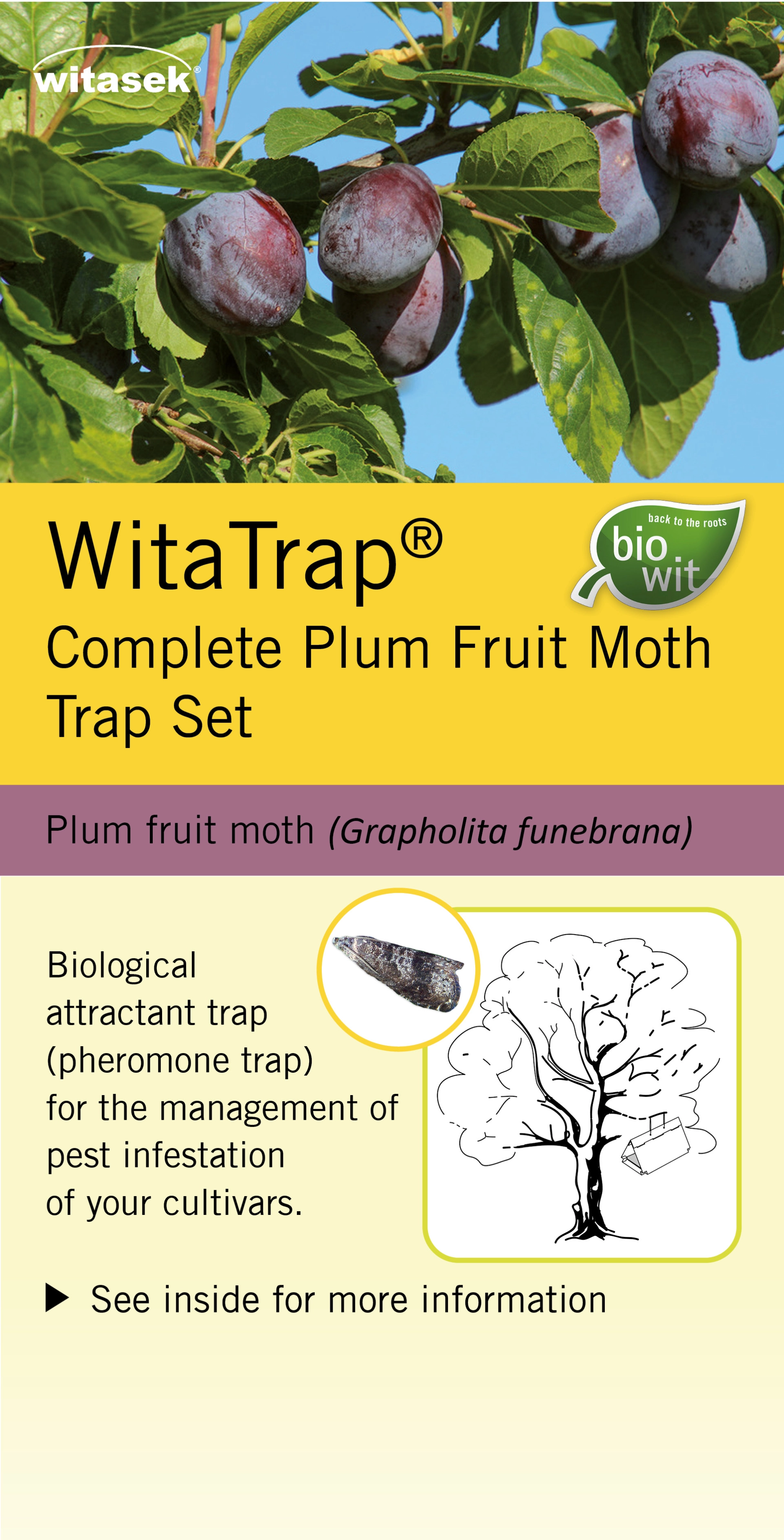 WitaTrap Complete Plum Fruit Moth Trap Set