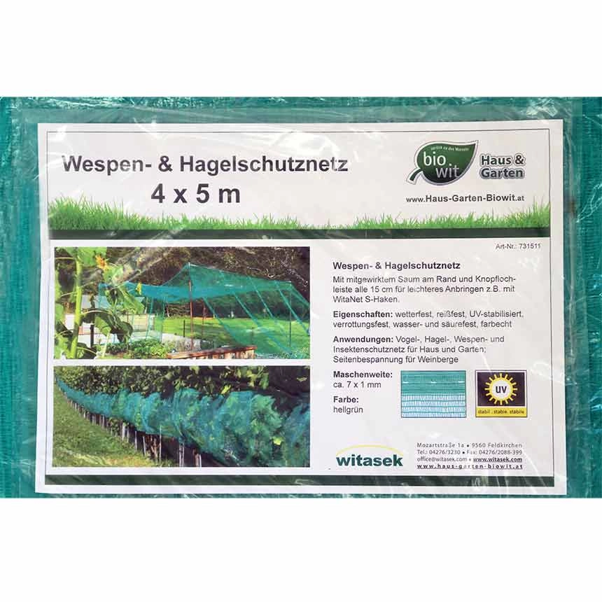 WitaGarden Wespen- & Hagelschutznetz - 4x5 m