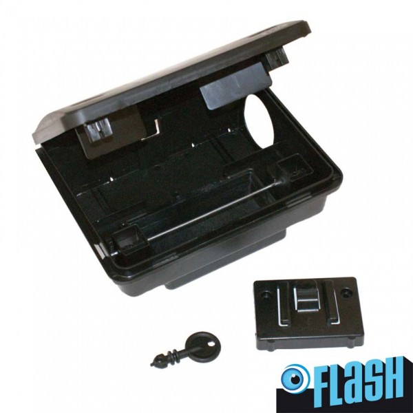 Flash rat bait station